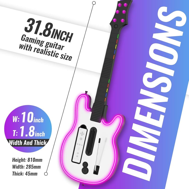 JOYTORN Guitar Controller for Nintendo Wii,Compatible with Wii Guitar games:Guitar Hero,Rock Band 2, Legends of Rock - Image 3